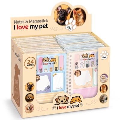 Set memo Mini Meow &amp;ndash; 30 file + 180 notite adezive colorate foto