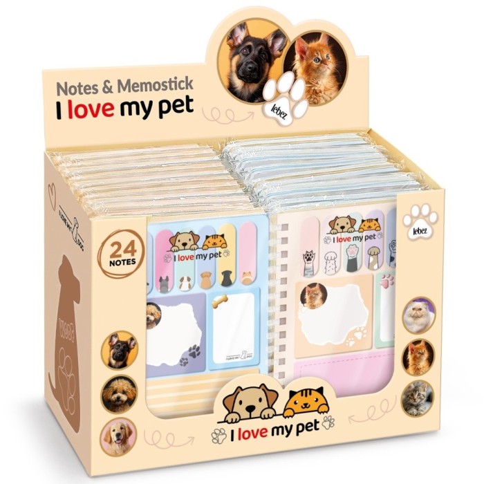 Set memo Mini Meow &ndash; 30 file + 180 notite adezive colorate