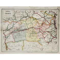 HARTA JUDETULUI FAGARAS , DUPA NOUA IMPARTIRE ADMINISTRATIVA , SCARA 1: 300.000 , TIPARITA IN 1931