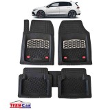 Covorase Auto TeamCar&reg; Tip Tavita Volkswagen Golf VIII Hatchback 5 uși (2020&ndash;2025) Negru marmorat, Cauciuc