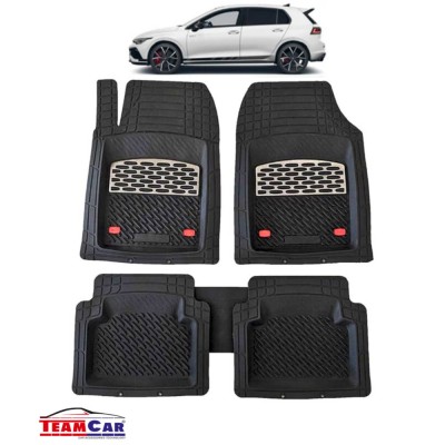 Covorase Auto TeamCar&amp;reg; Volkswagen Golf VIII Hatchback 5 uși (2020&amp;ndash;2025) Negru marmorat foto