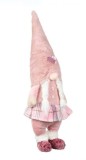 Figurină Decorativă de Crăciun Gnome &ndash; Roz cu Inimi