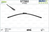 Stergator parbriz Valeo Silencio Flat Blade, cauciuc+grafit, plat, sofer/pasager, universal, negru