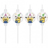Set 4 paie pentru bauturi Minions cu medalion