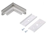 Conector 90&deg; Aluminiu Anodat Argintiu CORNER14