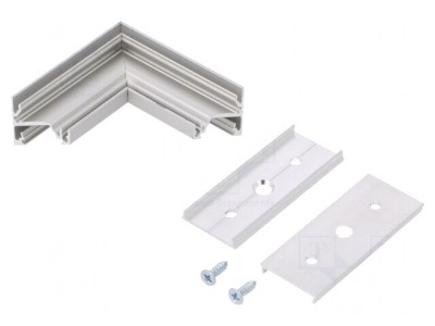 Conector 90&amp;deg; Aluminiu Anodat Argintiu CORNER14 foto