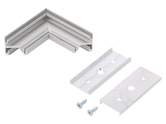 Conector 90&deg; Aluminiu Anodat Argintiu CORNER14