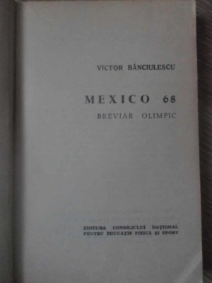 MEXICO 68 BREVIAR OLIMPIC-VICTOR BANCIULESCU-232391 foto