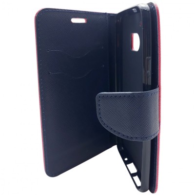 Husa tip carte Fancy Book roz cu bleumarin pentru HTC 10 Lifestyle foto