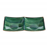 Platou verde din ceramica 23 cm