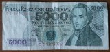 Cumpara ieftin 5000 Zloti 1988 Chopin Polonia - Bancnota veche