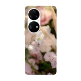 Husa compatibila cu Huawei Nova Y70 model Peony flower, Silicon, TPU, Viceversa, Transparent, Carcasa