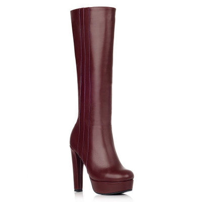 Cizme piele naturala Nemesis Burgundy - sau Orice Culoare foto