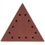 Abrazive/smirghel triunghiular pentru slefuitor perete, cu scai, gauri, P80, set 5 buc, 285 mm, Dedra GartenVIP DiyLine
