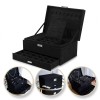 Cutie de bijuterii, caseta organizator negru, multiple compartimente, Jollymag, PD119CZ