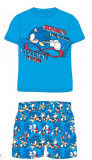 Pijama copii, cu maneca scurta, Sonic s the Speed s 100% bumbac, Albastru inchis, Sonic The Hedgehog