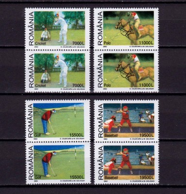 RO 2002 , LP 1588 ,&amp;quot;Sporturi cu crose &amp;quot; , serie pereche V ,MNH foto