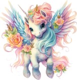Cumpara ieftin Sticker decorativ Unicorn, Roz, 62 cm, 7947ST-1, Oem