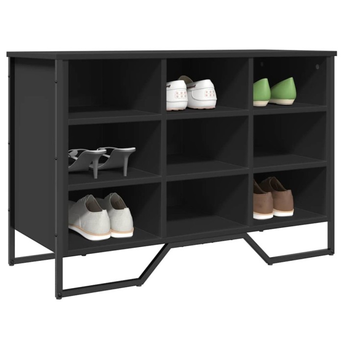 Pantofar, negru, 90x38x61,5 cm, lemn prelucrat