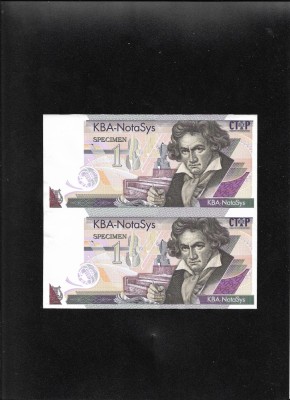 Rar! Test note 2 x 1 Beethoven NotaSys Specimen Orlof foto