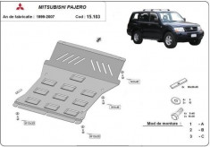 Scut metalic motor &amp;amp;#x219;i radiator Mitsubishi Pajero 3 (V60, V70) Vers 2.0 1998-2007 foto