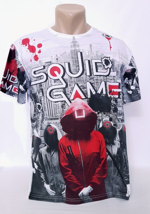 Tricou barbați colorat squid game - XXL