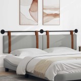 vidaXL Tăblie de pat suspendată Cu lumină LED Gri nori PU antic 3424043