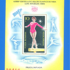 ROMANIA1984. LP 1101. Jocurile Olimpice de vara Los Angeles. Colita nedantelata.