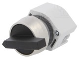 Comutator Rotativ 22mm Negru 2 Poziții