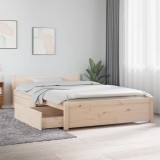 vidaXL Cadru de pat cu sertare Small Double, 120x190 cm