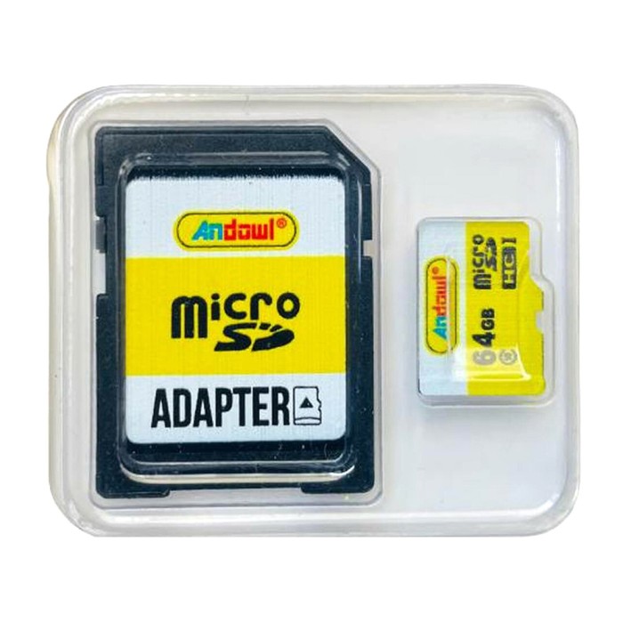 Card micro SD cu adaptor Andowl TF64, 64GB