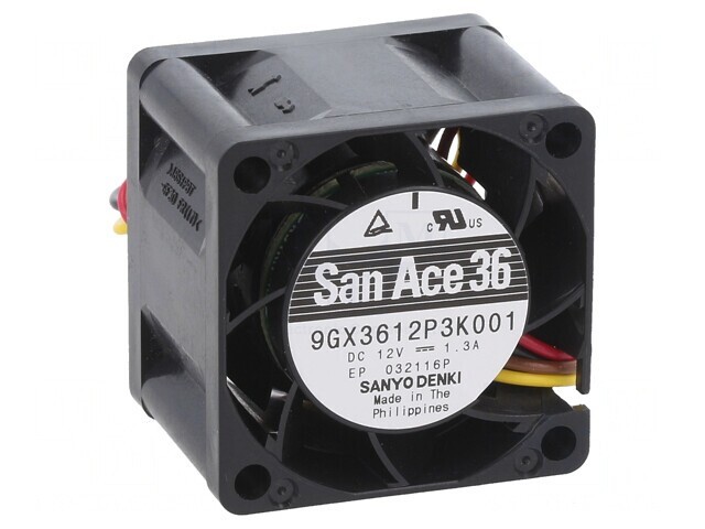 Ventilator axial 12V DC 36x36x28mm 41.4m3/h 66dBA cu rulment