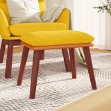 Cumpara ieftin Taburet, galben muștar, 45x29,5x35 cm, textil și piele eco