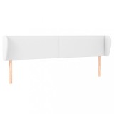 Cumpara ieftin Tablie de pat cu aripioare alb 163x23x78/88 cm piele ecologica
