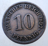 1.274 GERMANIA 10 PFENNIG 1897 A, Europa, Cupru-Nichel