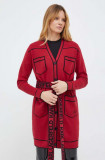 Cumpara ieftin Karl Lagerfeld cardigan din amestec de lana culoarea rosu, light