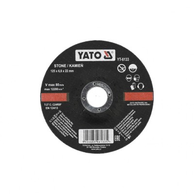 Disc slefuit piatra 125x6.8x22mm Yato YT-6133 foto
