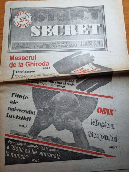 strict secret 3-9 septembrie 1991-masacrul de la ghiroda
