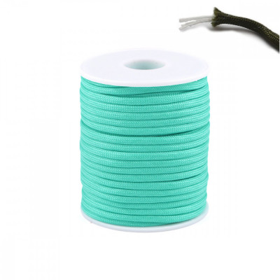 Snur Cordelina Paracord (7x3 fire) 25mx4mm Rezistenta Verde Menta 6649 foto