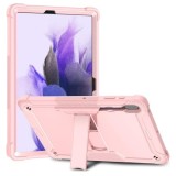 Husa pentru Samsung Galaxy Tab S7 Plus / S8 Plus + Folie - Techsuit Rugged TabShell - Rose Gold