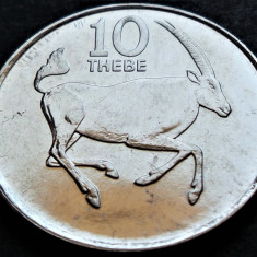 Moneda exotica 10 THEBE - BOTSWANA, anul 1991 *cod 3963 A