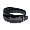 Curea eleganta barbati pentru costum, catarama metalica fara ac, latime 3.5 cm, lungime reglabila, negru - CK213N, CK LEATHER