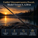 Undiță Telescopică pentru Pescuit, Model Troson S, 4,50 m