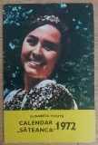 C9 5 - 1972 - Calendar de buzunar - artisti romani - Elisabeta Ticuta