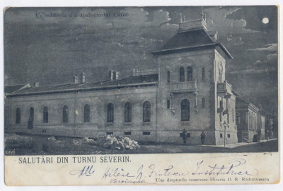 853 - TURNU SEVERIN, Carol Ave. Litho, Romania - old postcard - used - 1899 foto