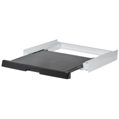 Kit suprapunere uscator si masina de spalat, Haier HASTKU10B, alb + negru, PVC, 55 x 55 x 5 cm, polita retractabila