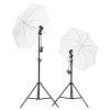 VidaXL Kit lumini studio foto, trepiede+umbrele