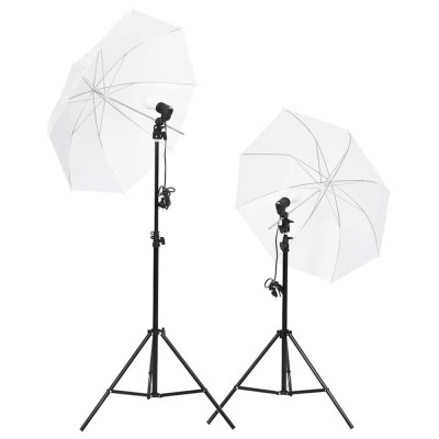 vidaXL Kit lumini studio foto, trepiede+umbrele foto