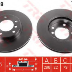 Disc frana BMW Seria 3 Compact (E46) (2001 - 2005) TRW DF1538