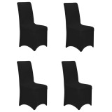 Set 4 huse pentru scaune de evenimente, marime universala, poliester si spandex, negru Household NewTrend